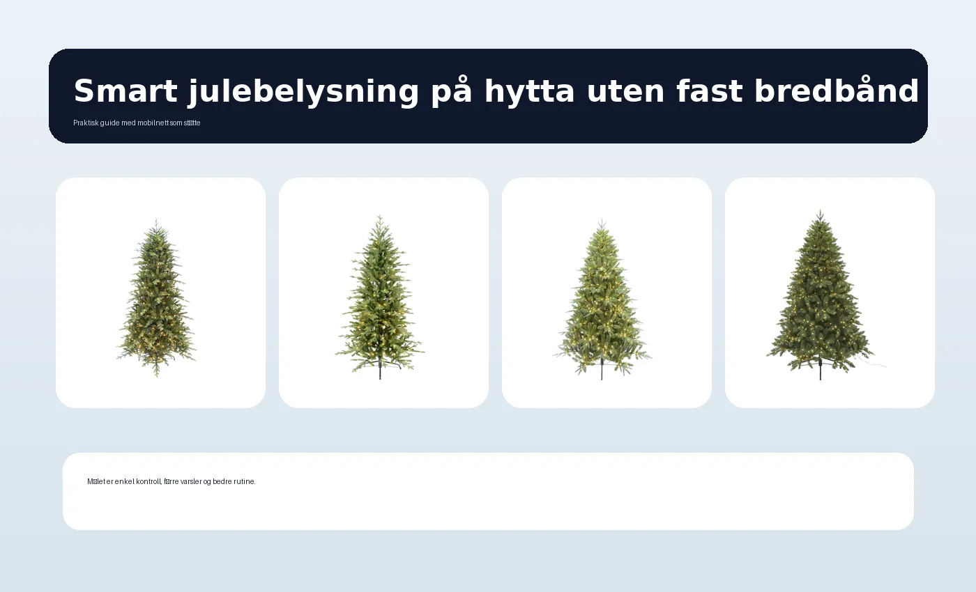 Smart julebelysning på hytta uten fast bredbånd